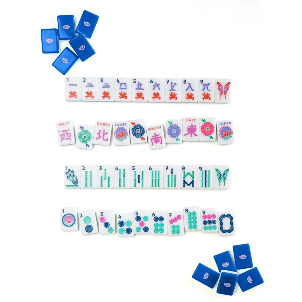 The Jewels! Sapphire House Tiles (160 Acrylic Tiles) | The Mahjong House