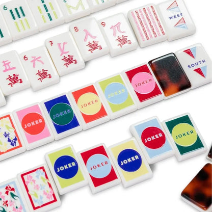 Tortoise & Cream Mod Mahjong Tiles (160 Acrylic Tiles) | The Mahjong House