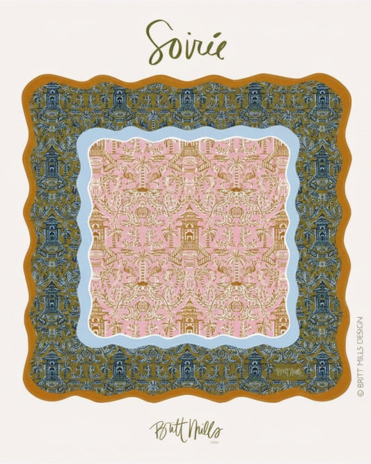 Soiree Mahjong Mat (Non-Neoprene) | Britt Mills Design