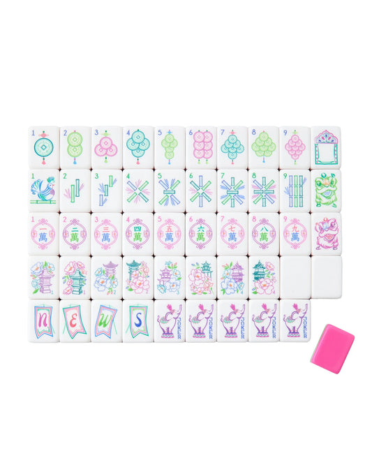 Amethyst Gem Double-Sided Travel Mahjong Mat | The Mahjong House