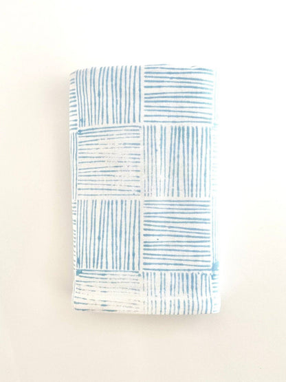 Table Throw - Striped, Uniform Blue