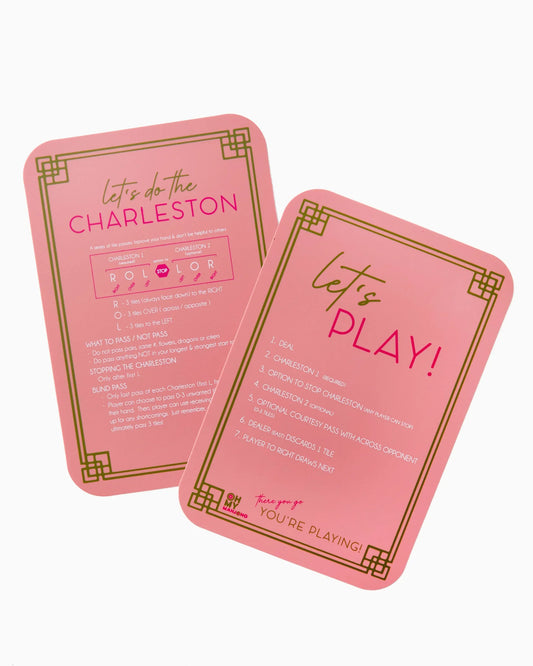Coral Modern Mahjong Tile Shufflers (Set of 2) | Oh My Mahjong