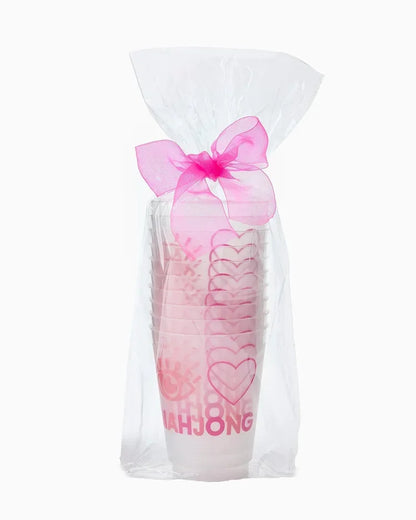 "I Love Mahjong" Cups (Set of 4) | Peace Love Mahjong
