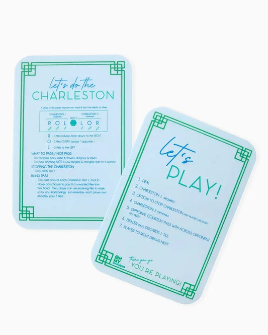 Light Blue Modern Mahjong Tile Shuffler | Peace Love Mahjong
