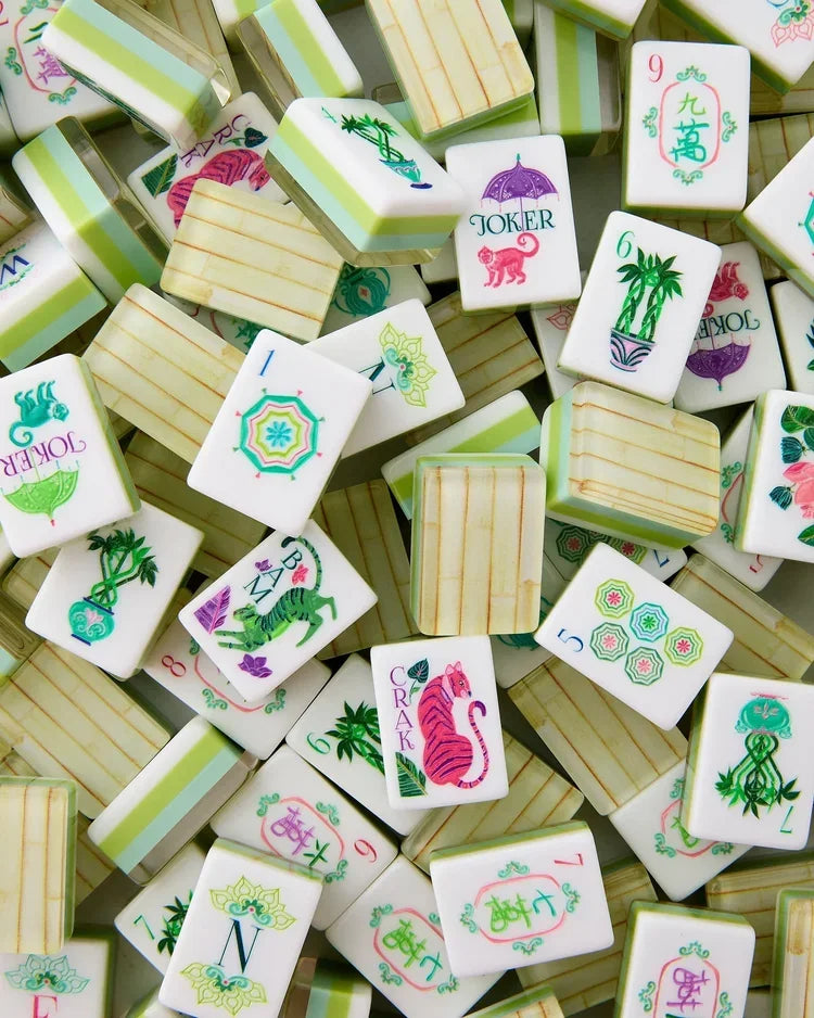 Palm Royale Modern Acrylic Mahjong Tile Set | Oh My Mahjong (OMM)