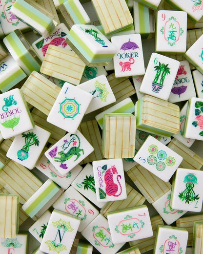 Palm Royale Modern Acrylic Mahjong Tile Set | Oh My Mahjong (OMM)