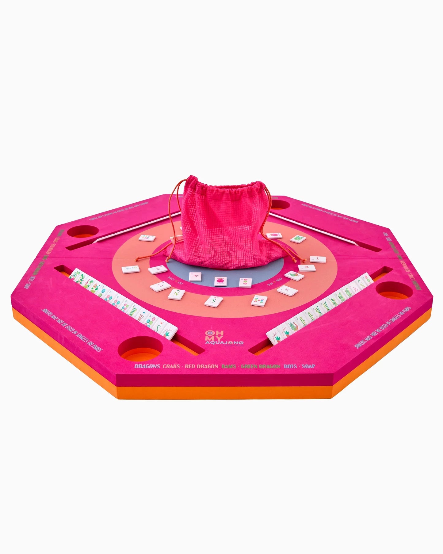 Pink Aqua Jong Pool Mat | Oh My Mahjong