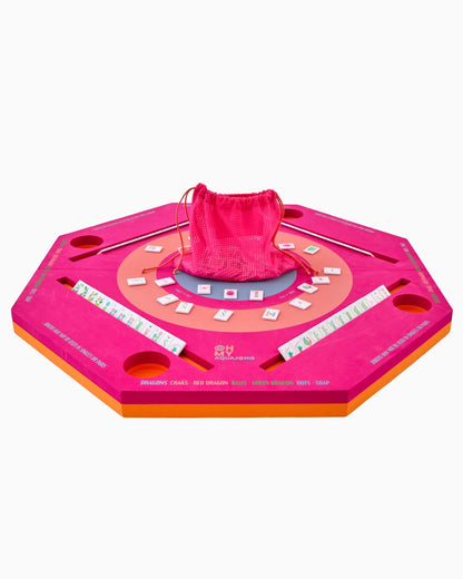 Pink Aqua Jong Pool Mat | Oh My Mahjong