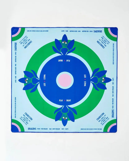 Preppy Soiree Mahjong Mat with Stitched Border | Oh My Mahjong