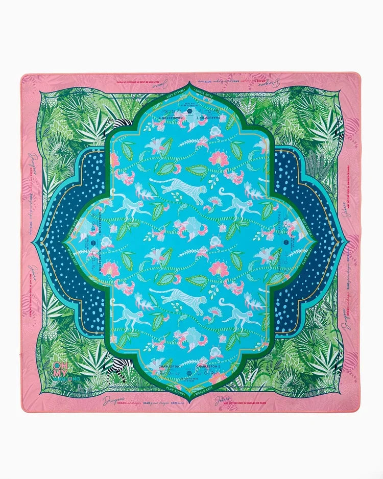 Serengeti Jungle Print Neoprene Mahjong Playing Mat | OMM x Sheridan French