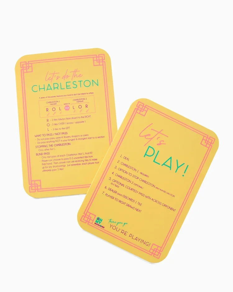 Yellow Modern Mahjong Tile Shufflers (Set of 2) | Oh My Mahjong