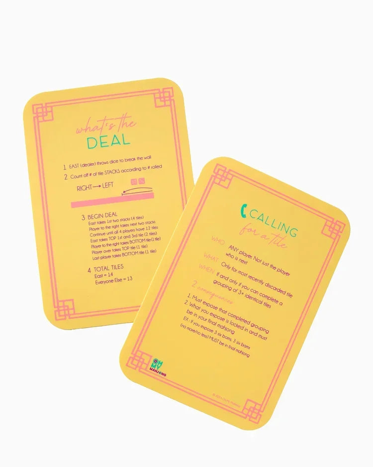 Yellow Modern Mahjong Tile Shufflers (Set of 2) | Oh My Mahjong