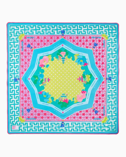 Zen Glow Geometric Neoprene Mahjong Playing Mat | Oh My Mahjong x Colordrunk Designs